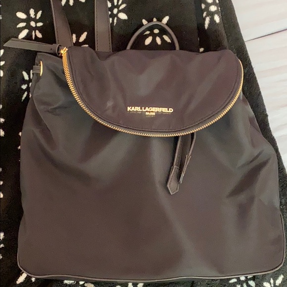 NWOT Karl Lagerfeld Paris black backpack - Picture 3 of 16